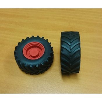 ART04271R - 2x Rotes Traktor-Vorderrad 47mm