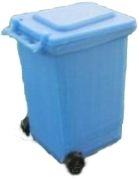 UM143_BLEU - 1 blauer 240L Abfalleimer Größe 2 x 1;5 Höhe 3 cm