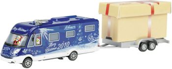 SCH25828 - HYMERMOBIL Weihnachten 2010 mit 2-Achs-Anhänger und riesigem Weihnachtsgeschenk