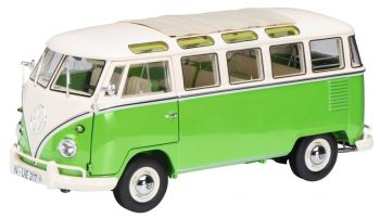 SCH286 - VW T1b Samba; Grün und Beige