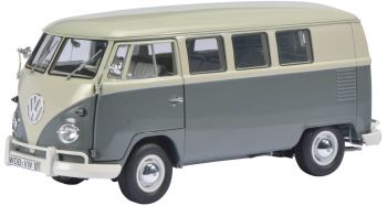 SCH375 - VOLKSWAGEN T1 grau-weißer Minibus