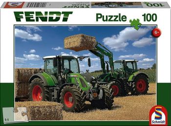 SCM56256 - Puzzle 100 Teile FENDT 724 Vario und 716 Vario mit Lader - 36cm x 24 cm