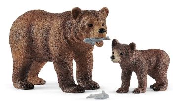 SHL42473 - Grizzly-Mutter mit Jungtier