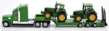 SIK1837 - Lkw 6x4 mit Tieflader Maschinentransporter mit JOHN DEERE 6920 und 6820 Ech:1/87