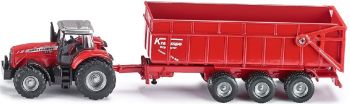 SIK1844 - MASSEY FERGUSON mit 3-Achs-Anhänger Ech:1/87