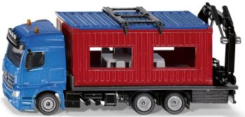 SIK3556 - MERCEDES BENZ LKW 6x4 Pritschenwagen mit Kran und Algeco