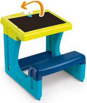 SMO420101 - Zweiseitiger Magnet- und Kreideschreibtisch Kleiner Schuljunge - 55 x 54 x 54 cm