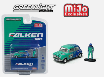 GREEN51454 - AUSTIN Mini cooper S 1275 von 1967 #22 - Falken-Reifen - inklusive Figur
