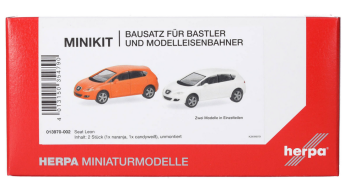 HER013970-002 - SEAT Leon orange und weiß – 2 Teile zum Zusammenbauen