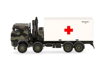 HER747288 - IVECO Trakker 8x8 mit Kran und 20-Fuß-Container Bundeswehr