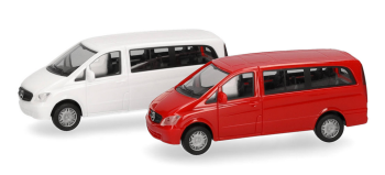 HER014212 - MERCEDES BENZ Vito weiß und rot – 2 Teile zum Zusammenbauen