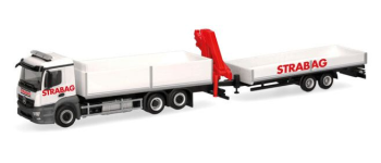 HER320665 - MERCEDES BENZ Actros M 6x2 mit Kran und 2-Achs-Anhänger STRABAG