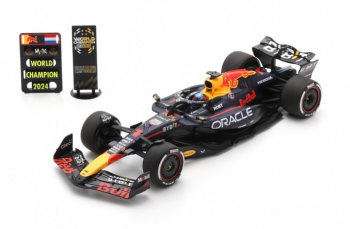 SPA18S666 - RED BULL Racing RB20 #1 F1-Weltmeister 2024 M. VERSTAPPEN und Boxentafel
