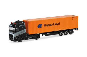 HER320382 - VOLVO FH GL 2020 4x2 mit 40-Fuß-Containeraufbau, 3-Achs-Anhänger PATRICK HEIM – HAPAG LLOYD