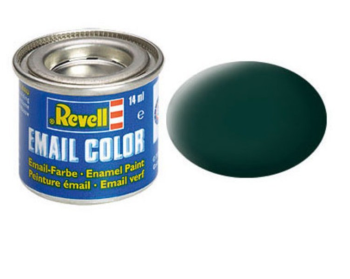 REV32140 - Mattschwarze grüne Emaillefarbe 14ml