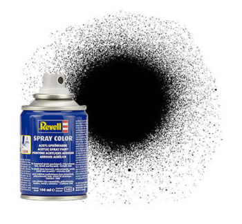 REV34302 - 100 ml glänzender Acryl-Sprühlack in Satinschwarz