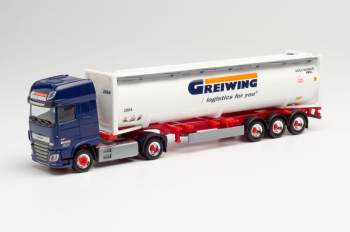 HER312004 - DAF XF SSC 4x2 mit Containerträger und Tankcontainer 3 Achsen GREIWING