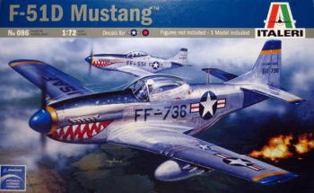 ITA0086 - F-51D Mustang Flugzeug zum Zusammenbauen und Lackieren
