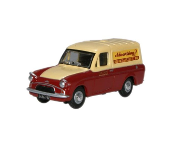 OXF76ANG040 - FORD Anglia Van Esat Kent, bordeauxrot und cremefarben