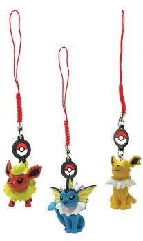 T19512N-03 - Packung mit 3 POKEMON-Schlüsselanhängern – PYROLI; VOLTALI und AQUALI
