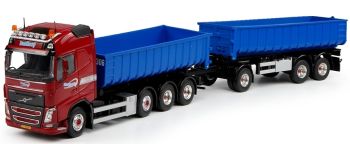 TEK69508 - VOLVO FH04 Globetrotter 8x4 Absetzkipper und Transportanhänger BAS KOOY