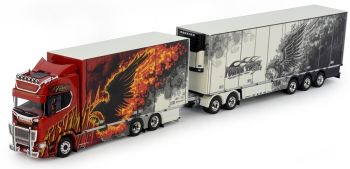TEK72255 - SCANIA S-Serie Highline-Träger mit Kombidolly und Kühlanhänger Transportiert RISTIMAA