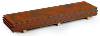 TEK74529 - Ladeplatte mit rostfarbener Patina Maße 12 x 3 x 1 cm