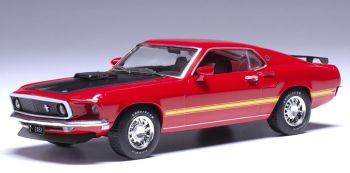 IXO-U43RDC003 - 1969 Ford Mustang Mach 1 Rot – Calypso Coral – USA Edition