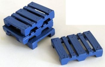 W50-WM059 - blaue Paletten 2;5 x 2 x 5 cm - In Miniatur