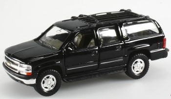 WEL11352 - CHEVROLET Suburban Doppelkabine schwarz Reibungsspielzeug Box beschädigt