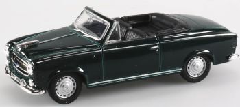 WEL18683 - PEUGEOT 403 Cabriolet offenes grünes dunkles Metall-Pullback-Spielzeug
