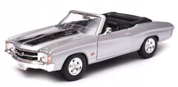 WEL22089WA - CHEVROLET Corvette SS 454 1971 offenes Cabrio grau mit schwarzen Streifen