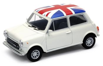 WEL22496UK-W - MINI COOPER 1300 weiß mit englischer Flagge auf dem Dach