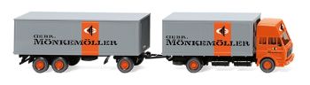 WIK045901 - MERCEDES 1638 Hochkabine 4x2 Träger mit MÖNKEMÖLLER Auflieger