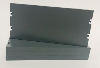 YCC604-3 - 4 Rollplatte - 11 x 5 cm - Grau RAL 7012